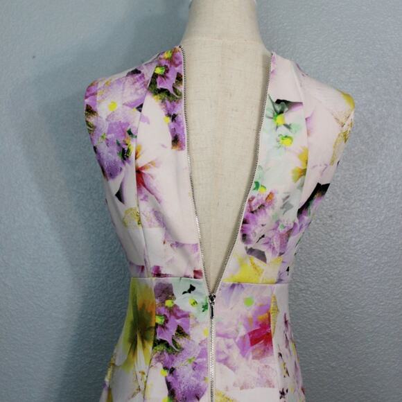 Spense Floral Spandex Mix Spring Dress Size 4 - Picture 8 of 10